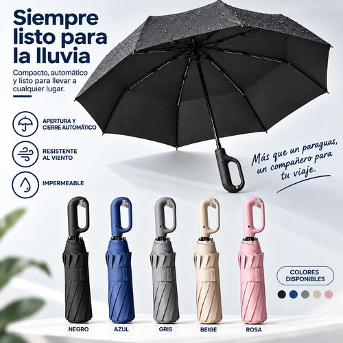 VELARA™ — Paraguas Compacto de Apertura Automática