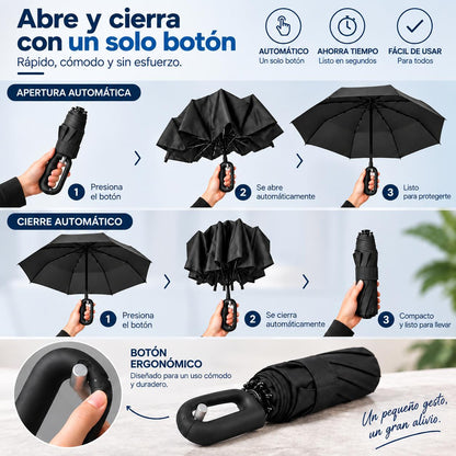 VELARA™ — Paraguas Compacto de Apertura Automática